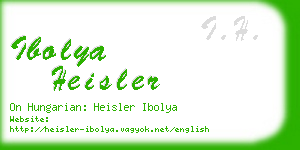 ibolya heisler business card